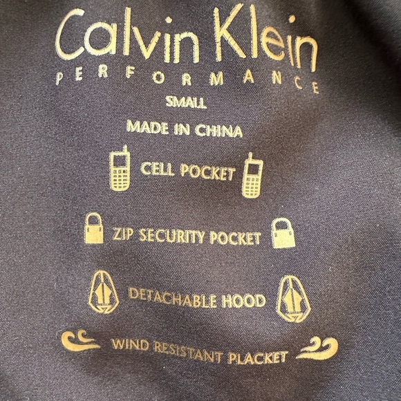 Calvin Klein Full Zip Puffer Vest detachable hood cell phone & secret pocket Sm - Picture 7 of 15